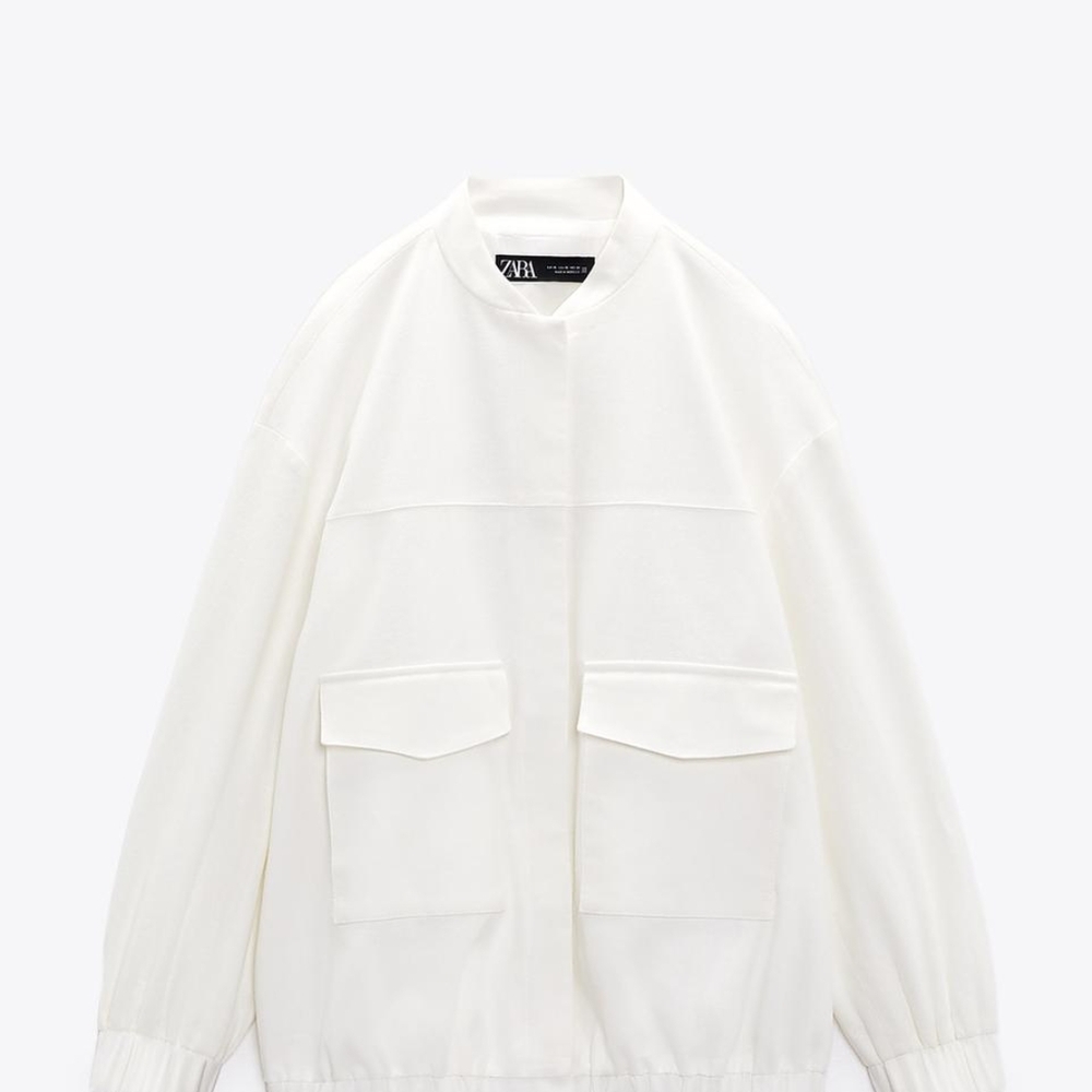 Zara Ivory Casual Jacket